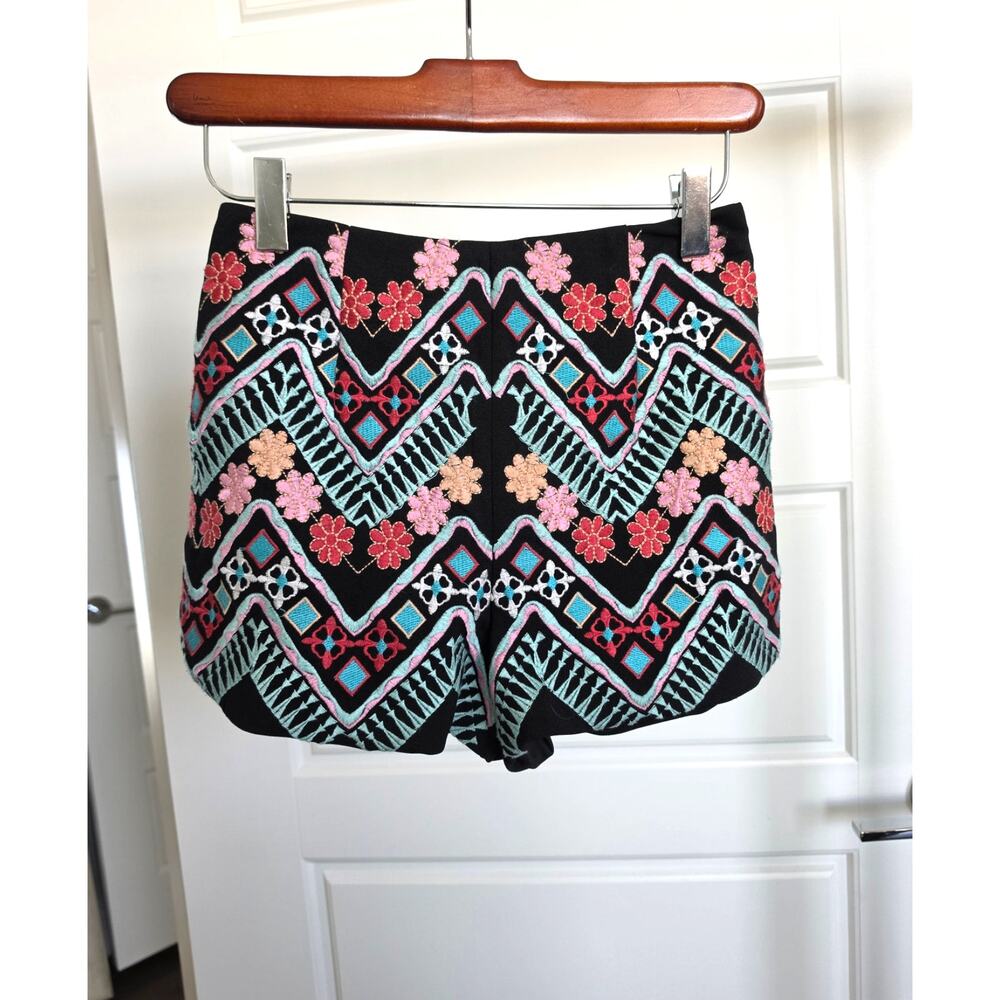Lulus Embroidered High Waisted Shorts Black Size XS